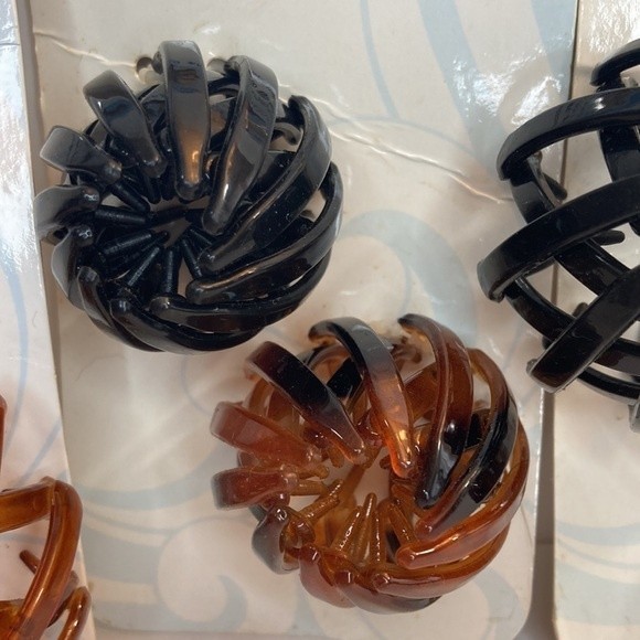 Scunci Expandable Adjustable Ponytailer Bun Clip Brown Black - Picture 3 of 9